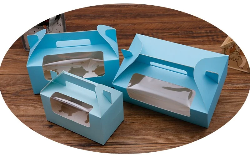 

5pcs Cupcake packaging box 2 / 4 / 6 grid hand-held Cupcake packaging box
