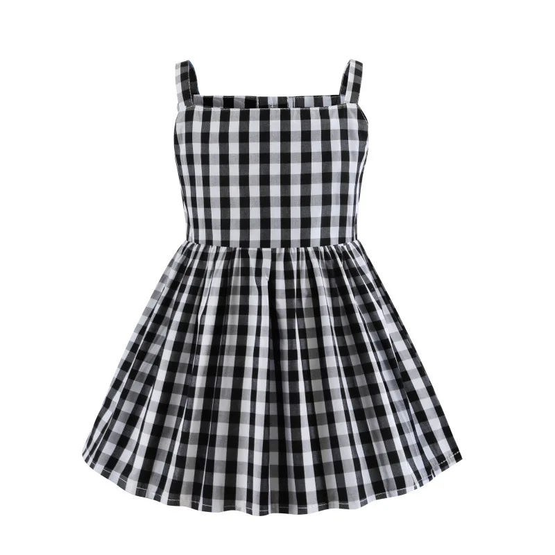 

Newest Boutique Summer Dress Baby Girl Clothes 2-6 Years Princess Costume Infant Girls Striped plaid Baby Birthday Party Dress