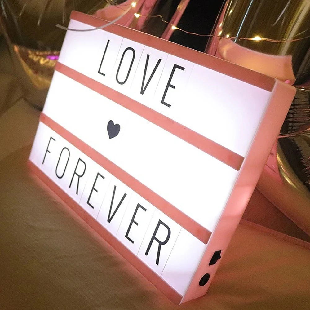 A4 кинематографический лайтбокс wIith 99 букв с подсветкой светящийся знак коробки