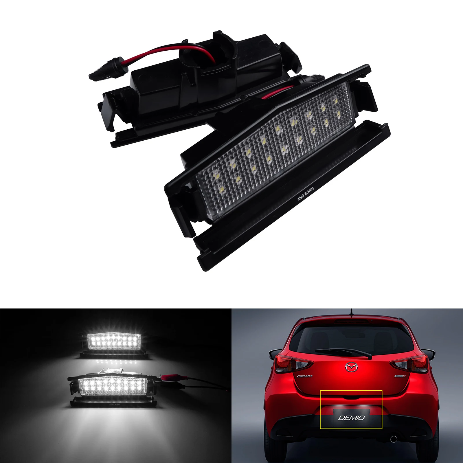 

2x For Mazda MX5 MX-5 MK4 Mazda2 Canbus LED Licence Plate Light Lamp Xenon White