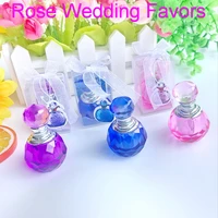 50pcs colorful round ball crystal perfume bottle mini pocket scent bottle weddingbridal shower favors bachelor party giveaways