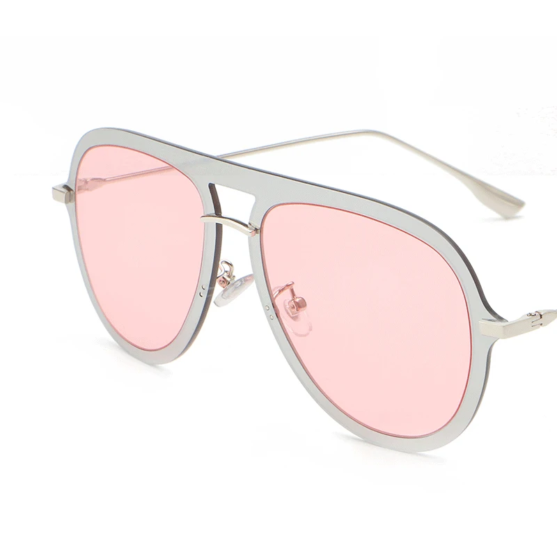 New Vintage Rimless Pilot Sunglasses Women Men Retro Fashion Sun Glasses Trendy Lady Luxury Brand Eyewear Men Silver Gray Shades