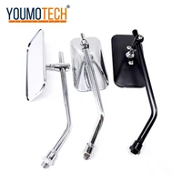 chrome mirror motorcycle accessories side mirror cafe racer scooter universal 10mm motorbike rear view mirrors for suzuki harley
