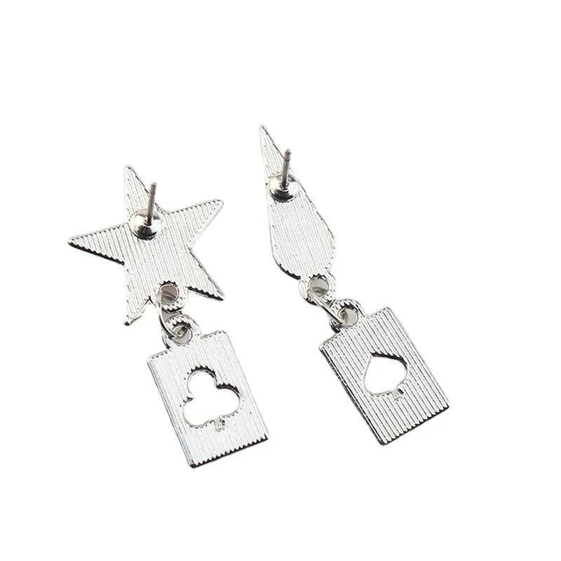 

1 Pair Cartoon Anime HUNTER X HUNTER Cosplay Stud Earrings for Women Men Hisoka Stars Teardrop Poker Earrings Figure Toys Gift