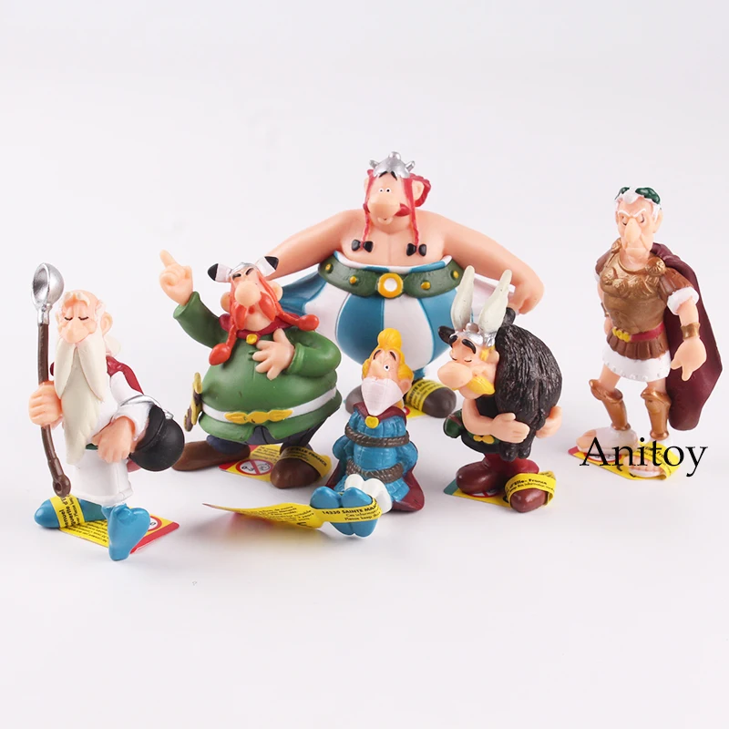 Классический Франция мультфильм Приключения Asterix ПВХ Фигурки игрушки Детские подарки 6 шт./компл