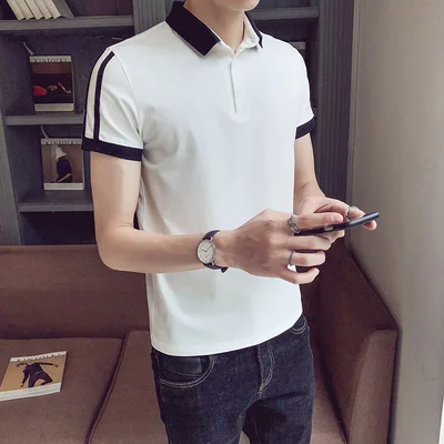 

Men's short sleeve t-shirt summer trend handsome casual half sleeve 2993