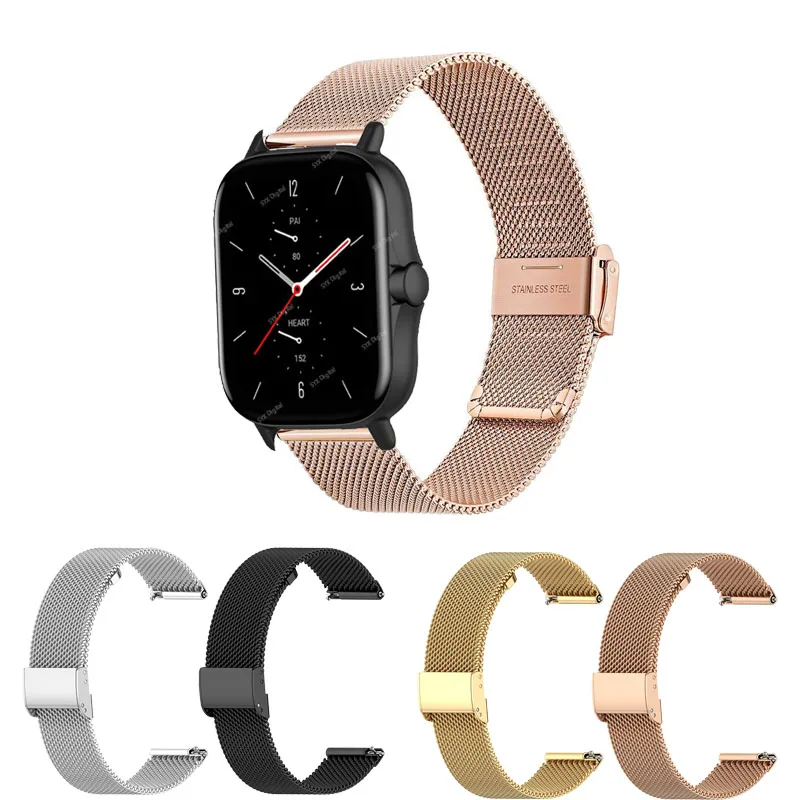 

Металлический ремешок для умных часов Huami Amazfit GTS 2 GTS2, браслет Amazfit Bip Correa для Amazfit GTS2 mini, ремешок