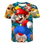 Комплект летней детской 3D Детская куртка От 4 до 14 лет молодежная мода печатных футболка с рисунком героев из мультфильмов; Детская футболка с коротким рукавом для повседневной носки, куртка