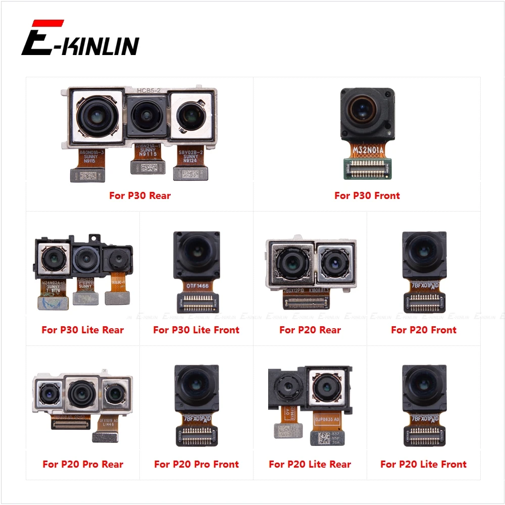 

Front Selfie Facing & Back Rear Main Camera Big Small Module Ribbon Repair Parts Flex Cable For HuaWei P30 P20 Pro Lite
