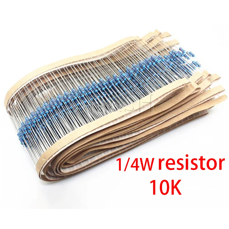 

100pcs 10K ohm 1/4W Metal film resistor 1% New original