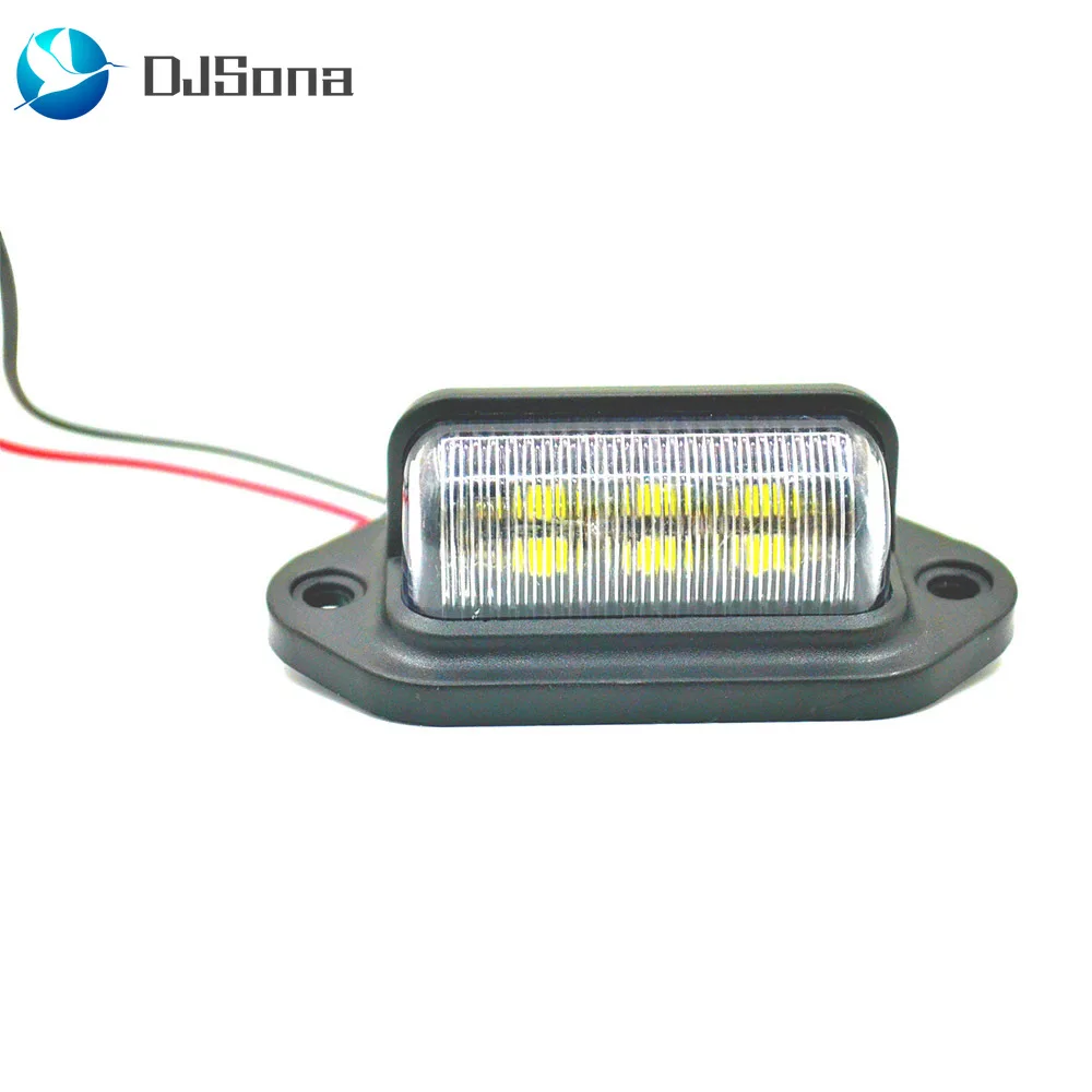Комплект из 2 предметов 12-24V 6 светодиодный s номерной знак светильник номерного