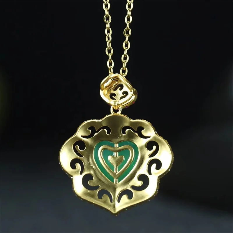 Горячая Распродажа натуральный ручная резьба Нефритовое медное покрытие 24K