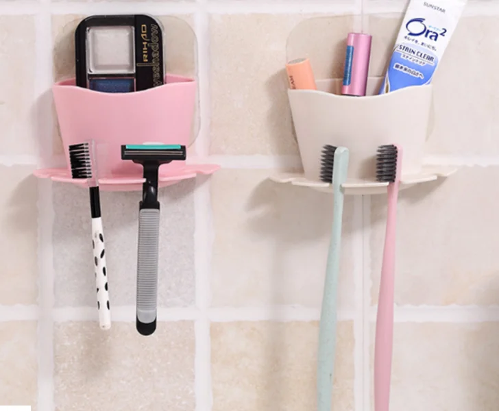 Ванная комната мощная Полка на присоске пластиковая Многофункциональная