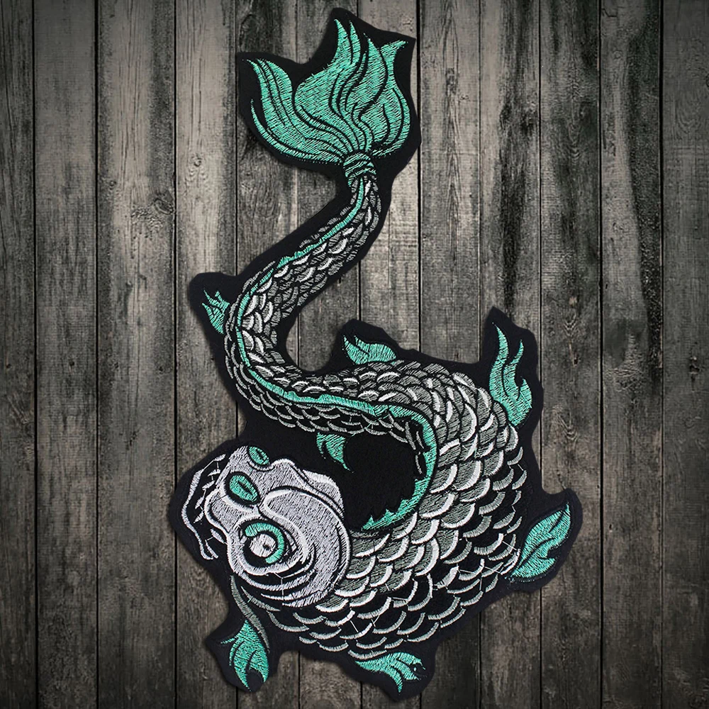 Модные нашивки сделай сам одежда китайские наклейки на ветер и карпа