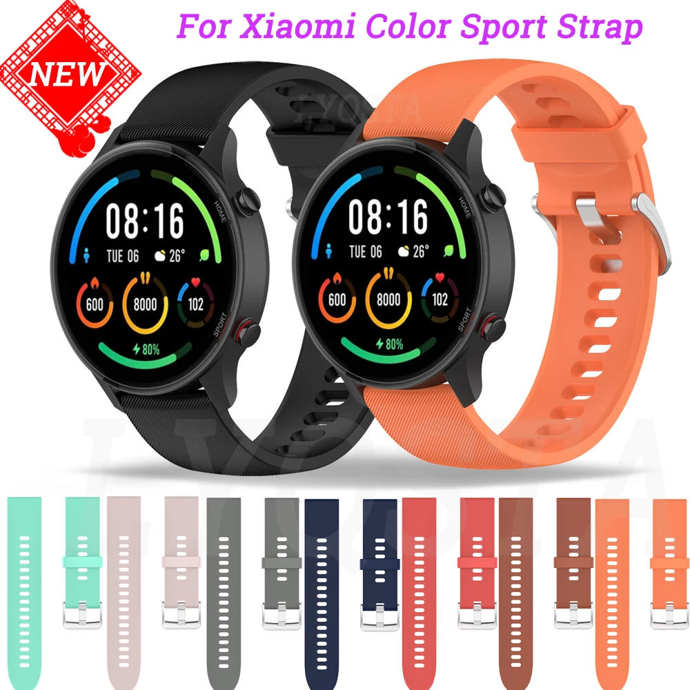 

22mm For Xiaomi MI Watch Color Strap Silicone Wristband Bracelet Watchband For Xiaomi Smart Mi Watch Color Sports Edition Correa