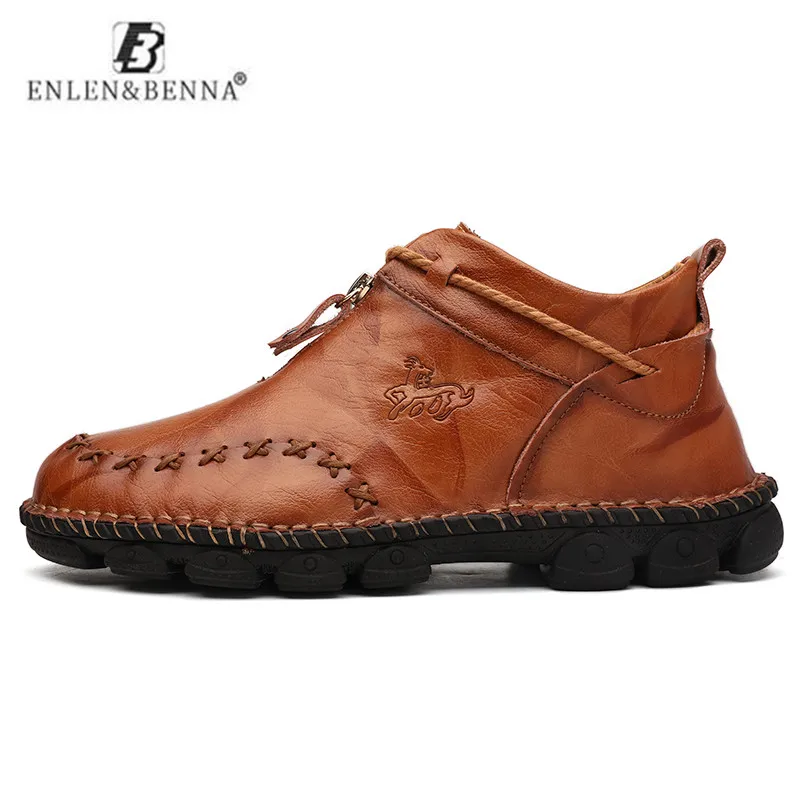 Лидер продаж Мужские туфли Кожаные Высокое качество Зимние Мокасины Мягкие