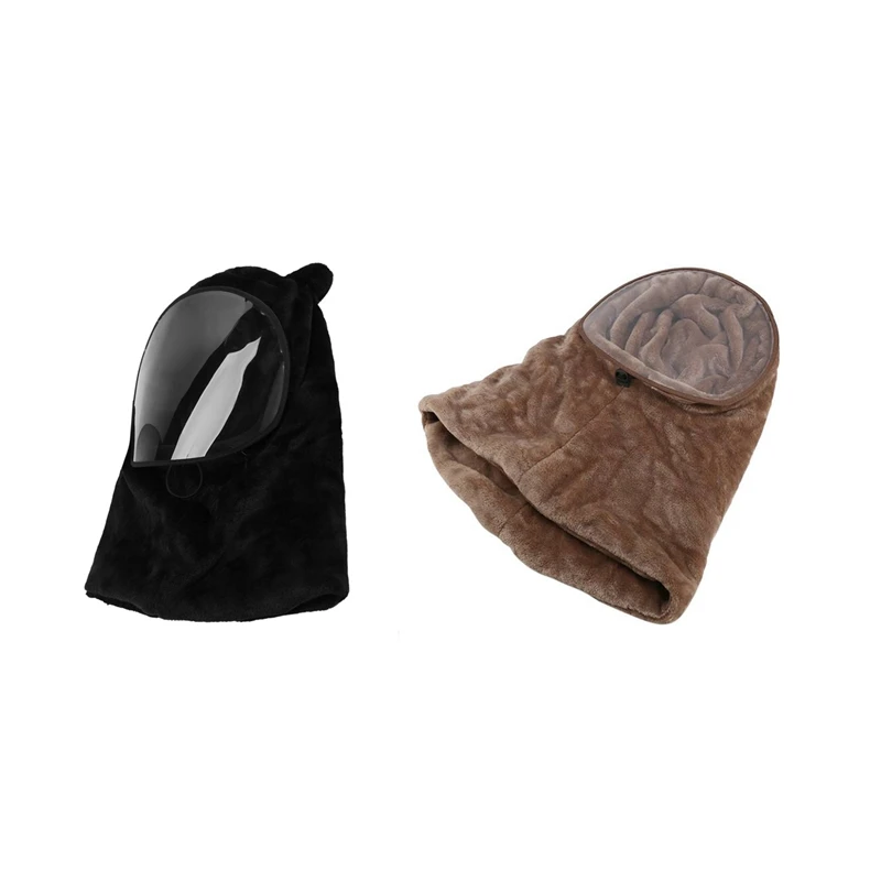 

Cold Weather Balaclava Fleece Ski Mask Hat Winter Windproof Hood Cycling Waterproof Neck Warmer for Women Men