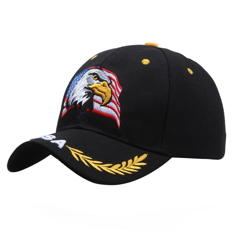 

New Fashion 3D embroidery Eagle USA baseball caps for men women Spring summer sports outdoor sun curved good quality casquette