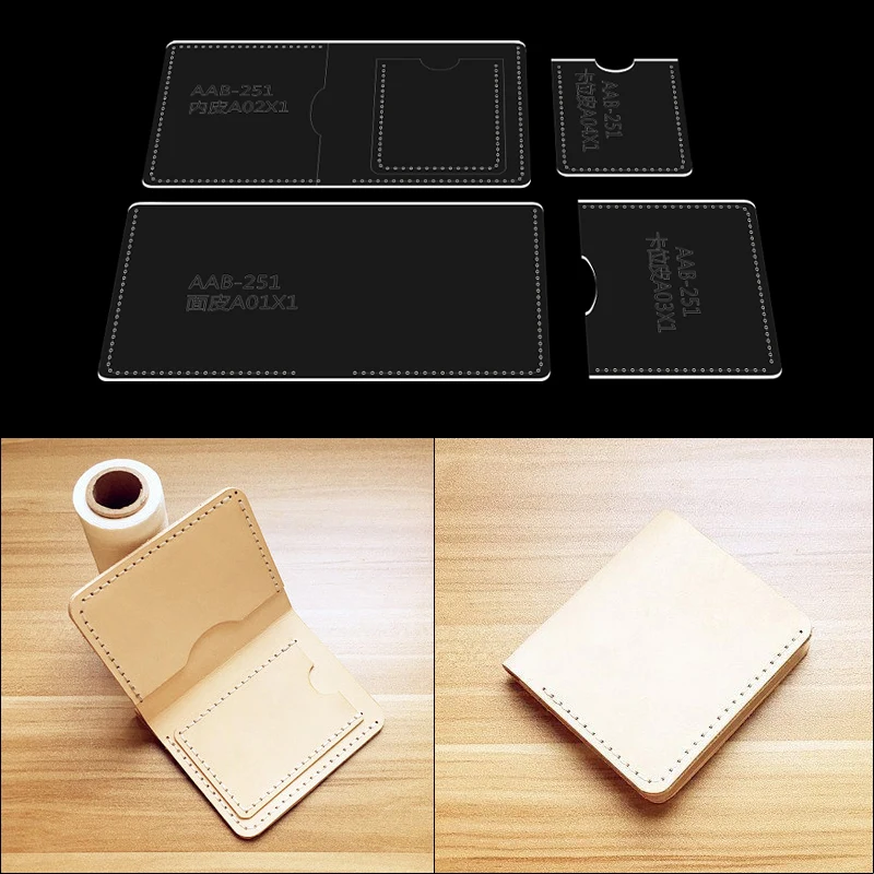 Сделай сам ремесленных инструментов короткий бумажник акриловый шаблон швейная