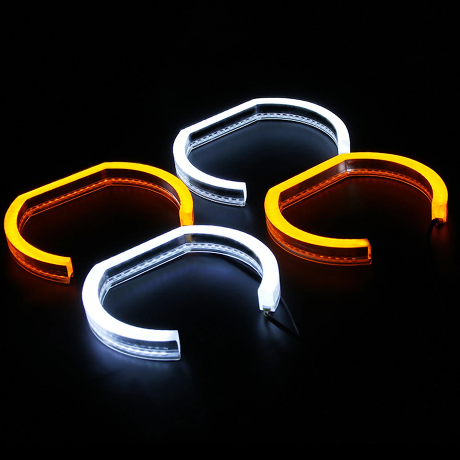 

4Pcs 12V 10W LED Angel Eyes U-shaped Acrylic Cover Headlight Lamp for BMW E90 E92 F30