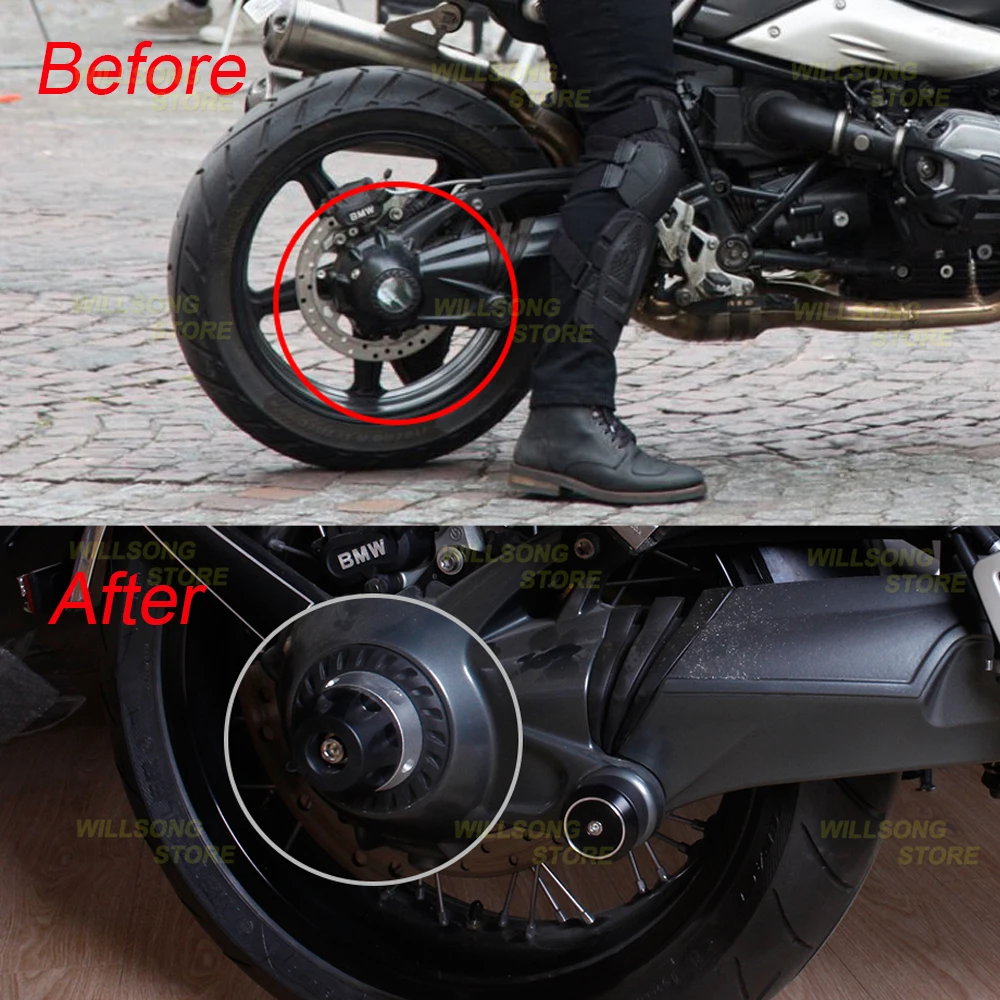 

Front/Rear Wheel Protector Axle Fork Crash Slider For BMW R1200GS R Nine T Motorcycle Accessories Falling Protection Support