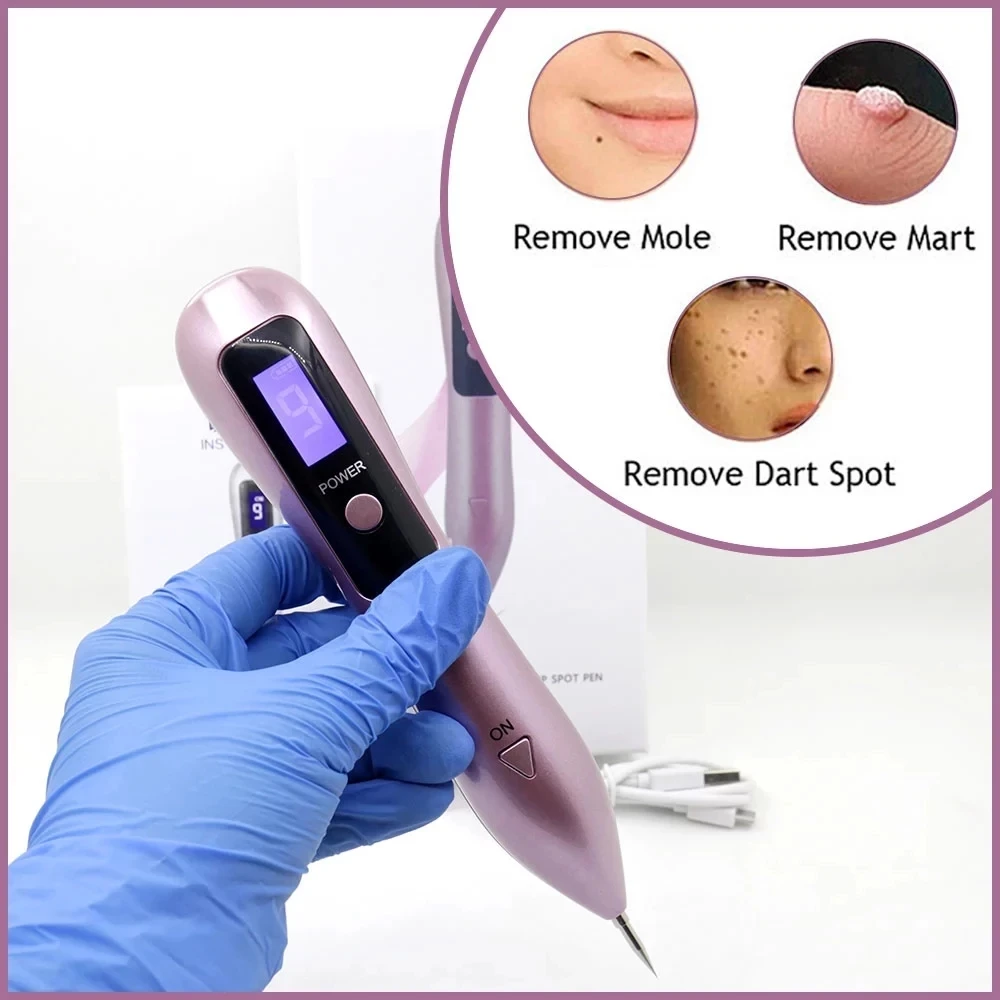 

LCD Plasma Pen LED Lighting Laser for Mole Freckle Removal Dark Spot Skin Rechargeable Face Care Tag Wart Point Tattoo Cleaner