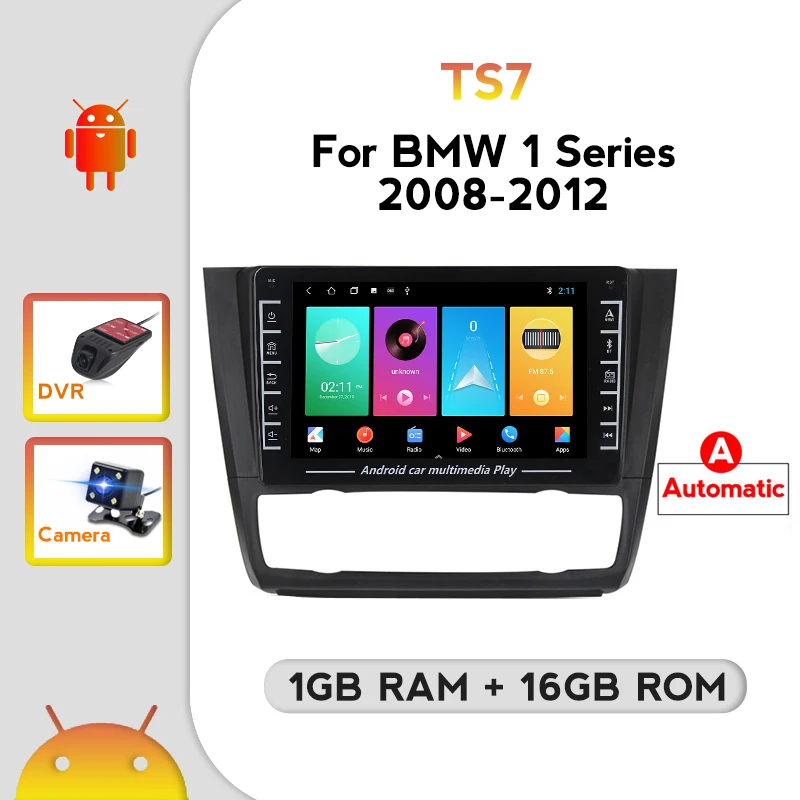 Автомобильный мультимедийный проигрыватель Android IPS с GPS-навигацией для BMW 1 серии