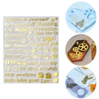 Наклейки с надписью Gilter, сделай сам, кристаллы, цвет металлик, кошачья лапа, алфавит, изготовление ювелирных изделий, декоративные изделия из смолы