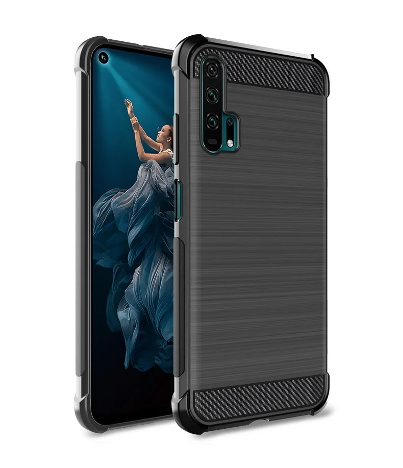 С предохранительными подушками противоударный чехол для huawei Nova 5t Honor 20 Honor 20 Pro Imak кожаный узор силиконовый мягкий ТПУ задняя крышка силиконовые чехлы