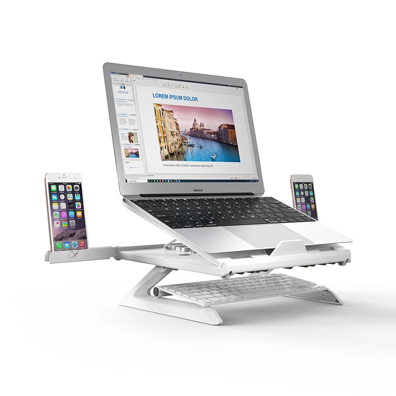

Laptop stand heat dissipation folding lift notebook computer bracket display heightening frame aluminum alloy base