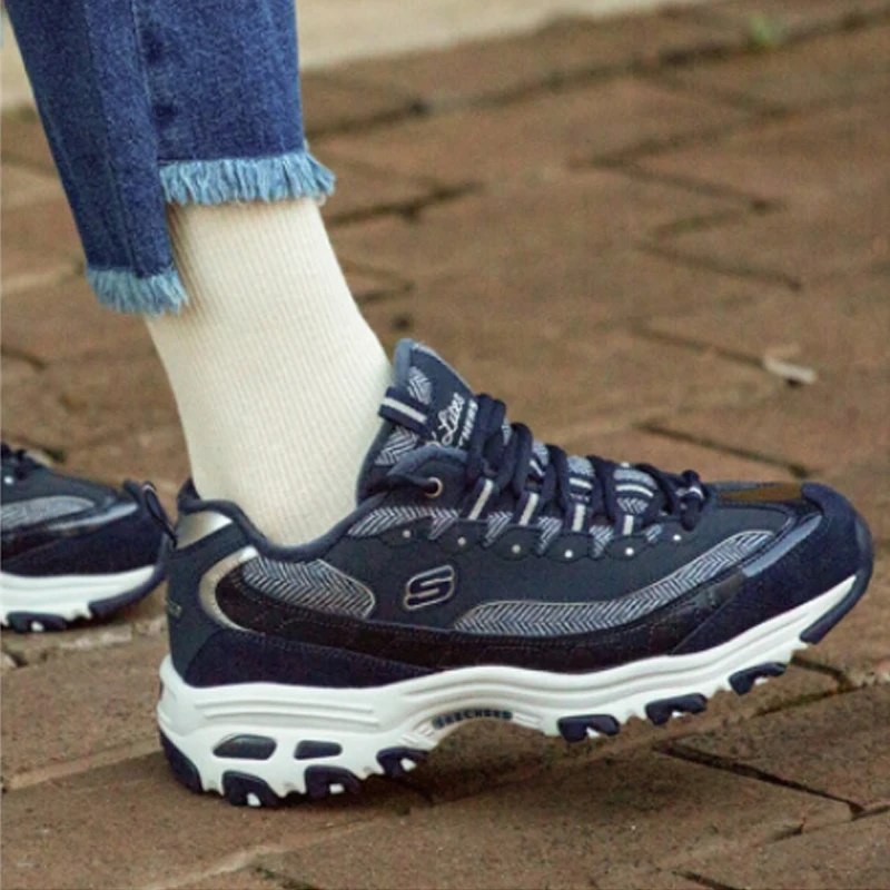 

Skechers Shoes Woman D'lites Chunky Dad Shoes Women Comfortable Breathable Shoes Sneakers Basket Femme Krasovki 66666036-NVY