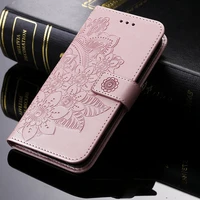 mi 11 lite 5g 2021 luxury emboss floral leather case for xiaomi 11 lite flip wallet case magnet card book funda mi 11 lite cover