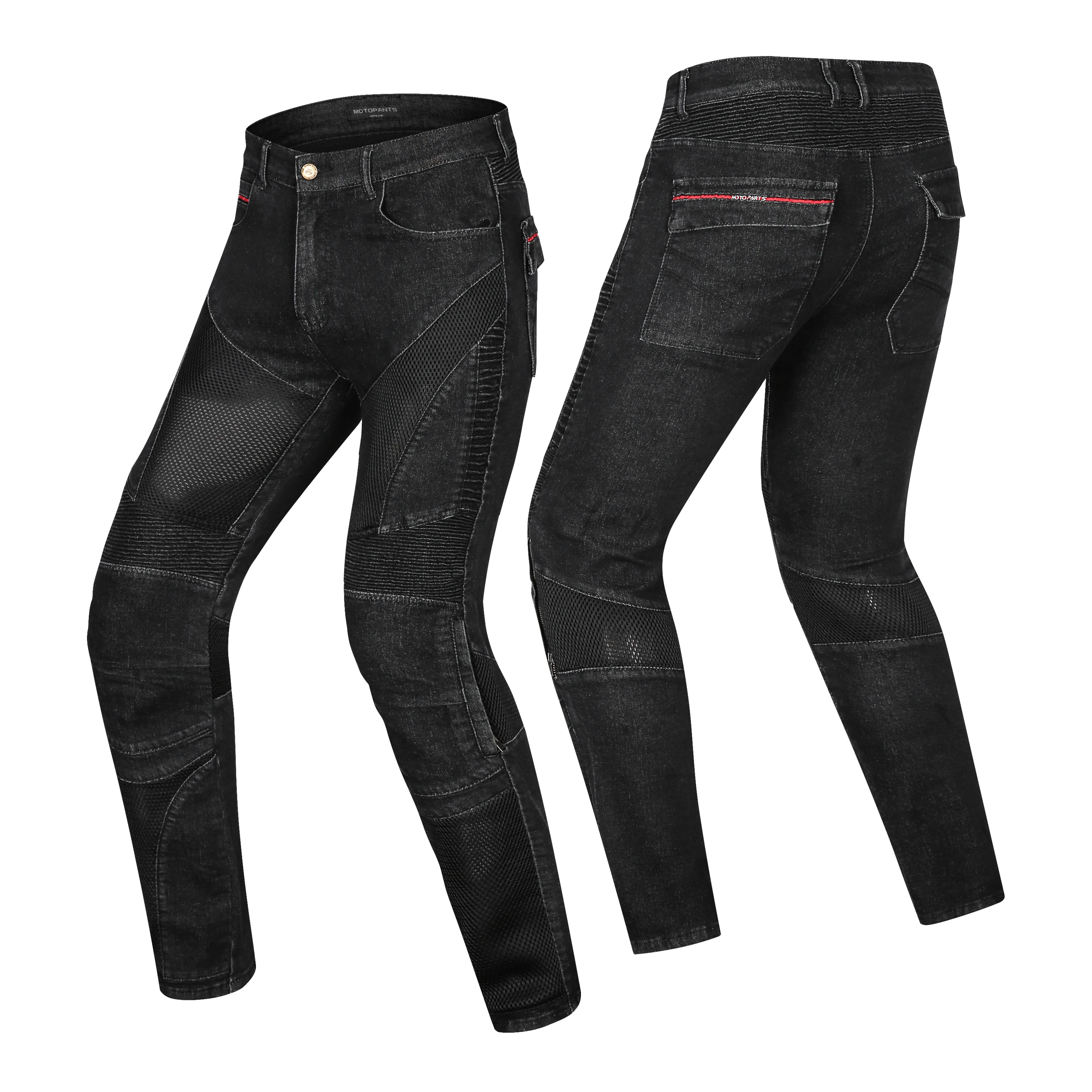 New motorcycle riding pants men's motorcycle pants fall-resistant four seasons racing handsome slim jeans