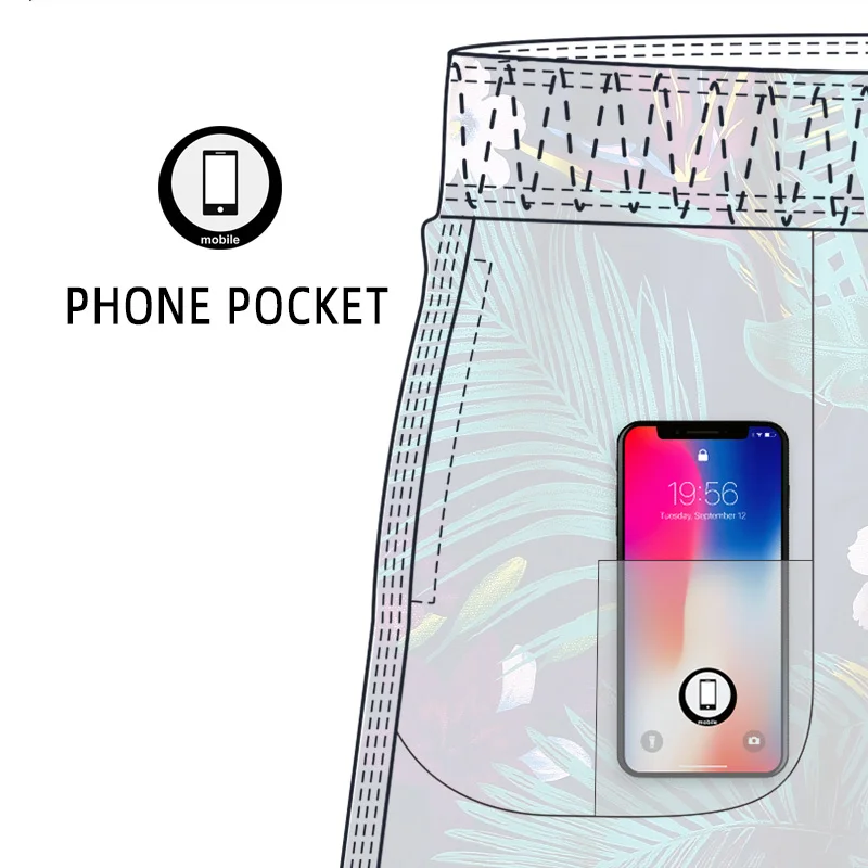 Летние мужские плавки с темно-синими цветами быстросохнущие для серфинга