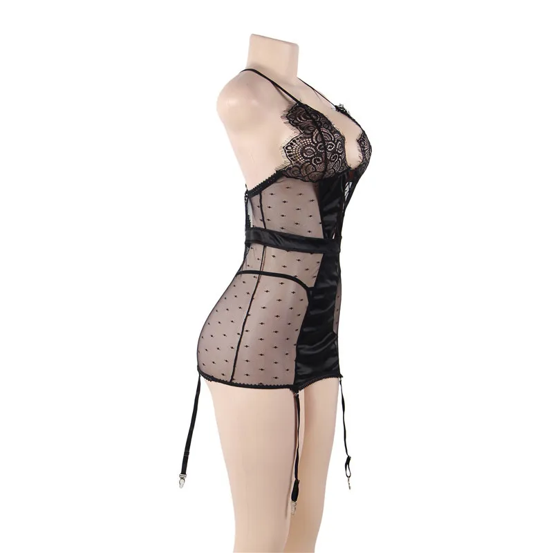 

Sexy Underwear Sling Nightdress Lace Pajamas European and American Sexy Lingerie for Women Nightwear Exotic Apparel Thong Set