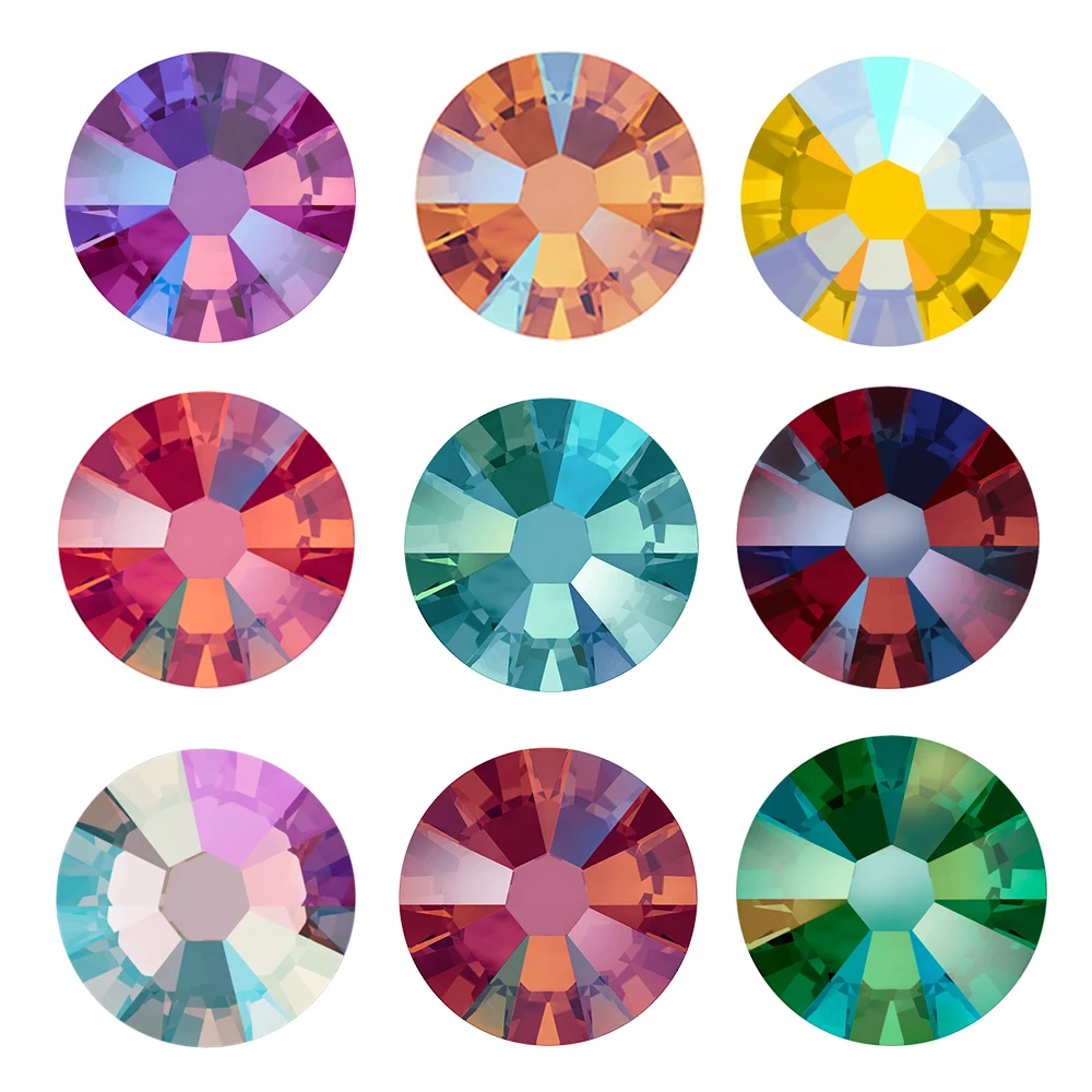 YANRUO 2058 цвет AB Стразы холодная фиксация без горячей фиксации Хрустальное стекло Стразы ткань одежда камни для платья одежда