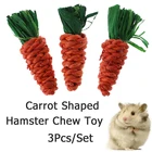 3 шт.компл. морковь в форме кролика хомяка морская свинка жевательные игрушки для зубов молярные игрушки забавное украшение маленькие товары для домашних животных