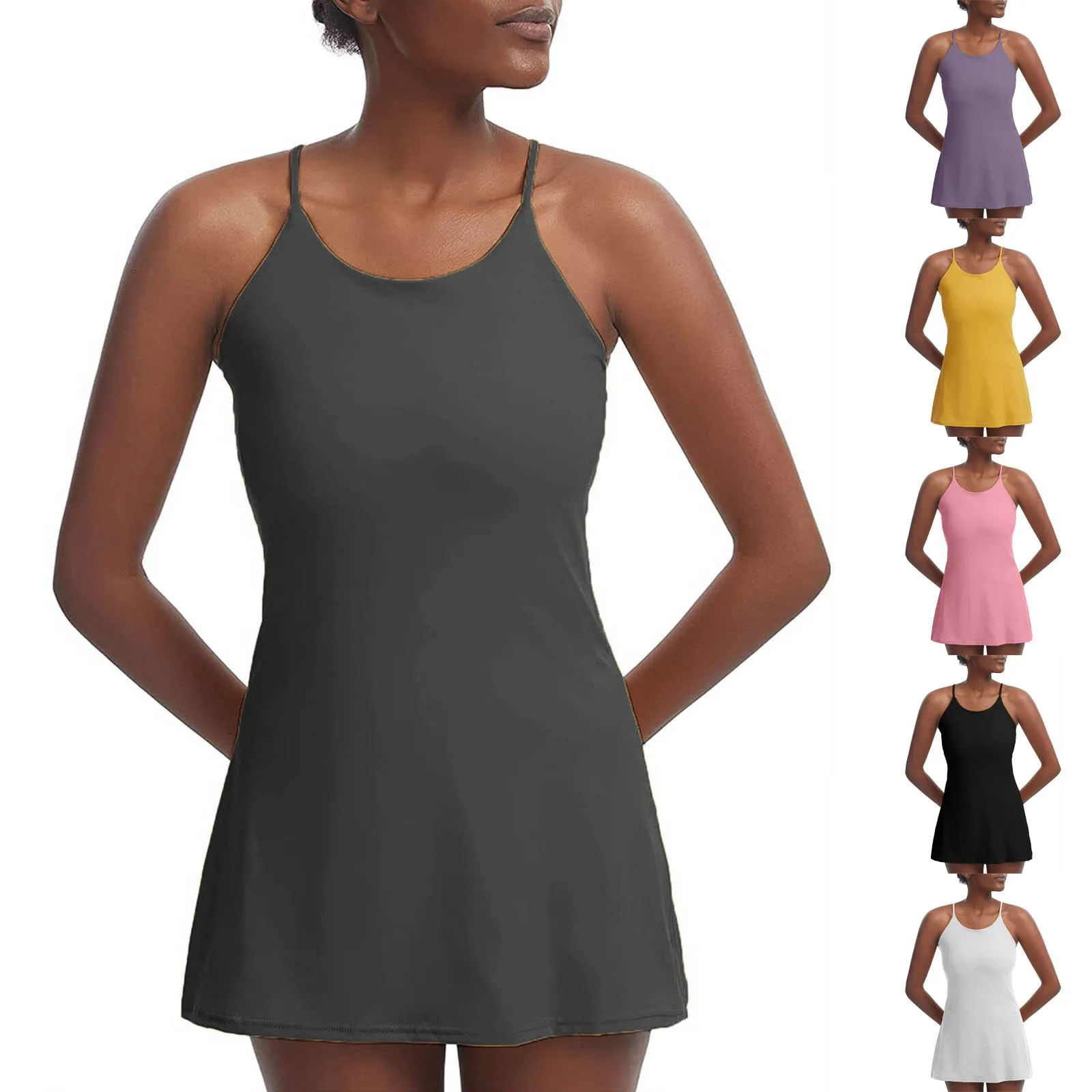 

Women Fashion Yoga Wear Feamle Fake Two-piece Sports Jumpsuits One-piece Solid Color Halter Sport Clothing Ropa Mujer