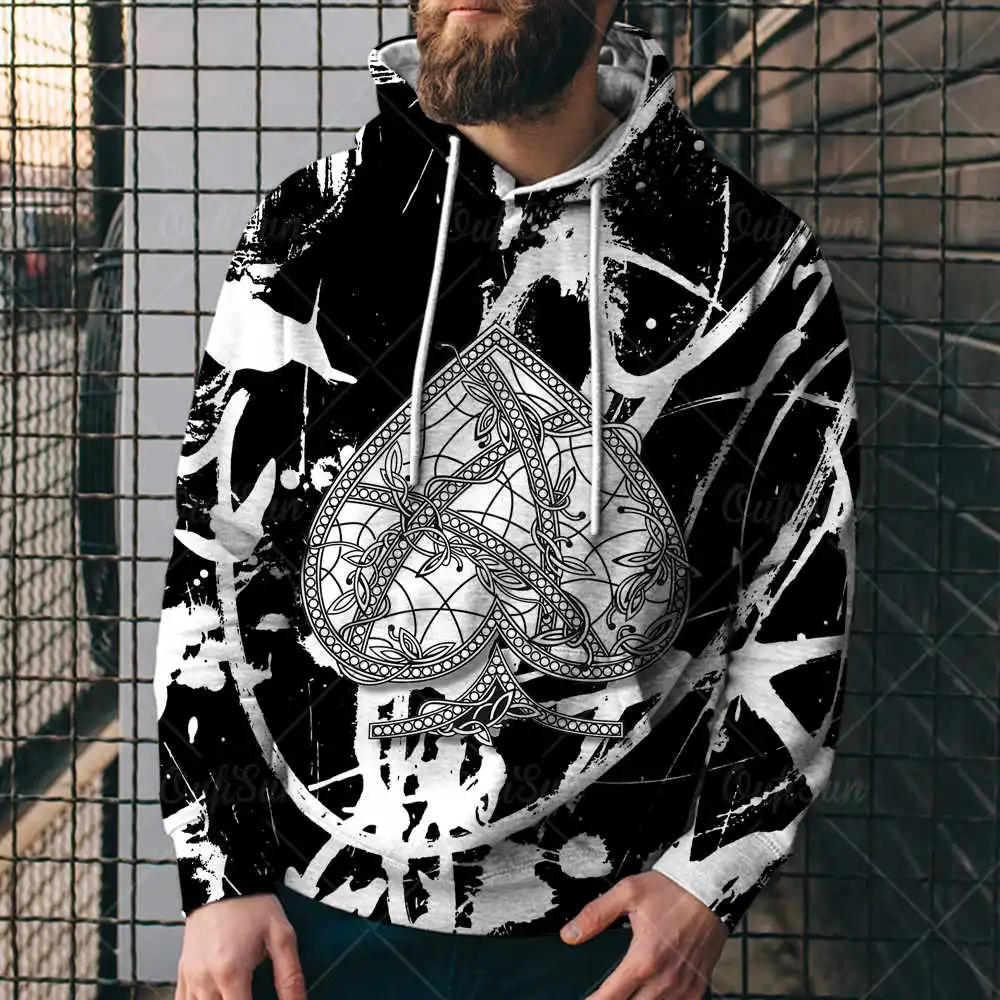 

Spring And Autumn Season Fashion Gamblers Playing Cards 3D Printing Men/Women Universal Sweatshirt 2021 New Oversized Hoodie 4XL