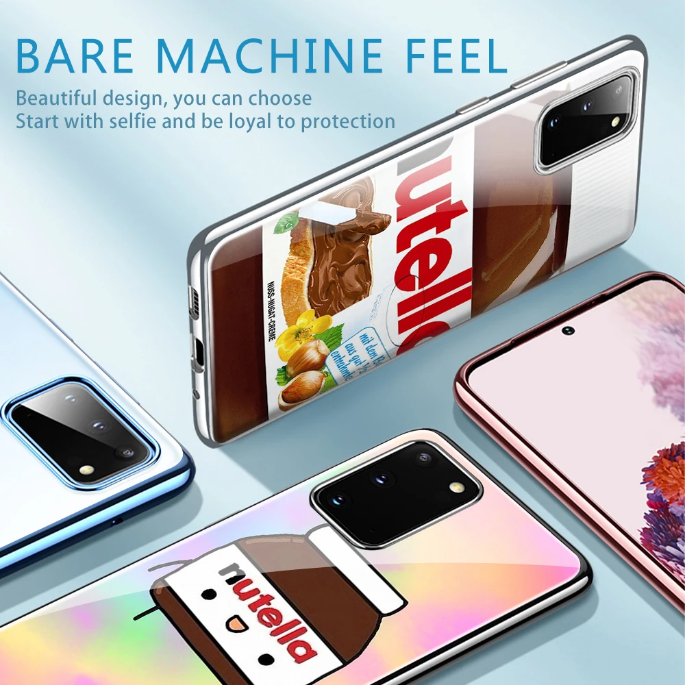 

Chocolate Macaron Case for Samsung S21 S10 S9 S8 S20 Plus Ultra A51 A50 A71 A70 A20E A21S A01 NOTE 20 10 9 8 Plus Soft TPU Funda