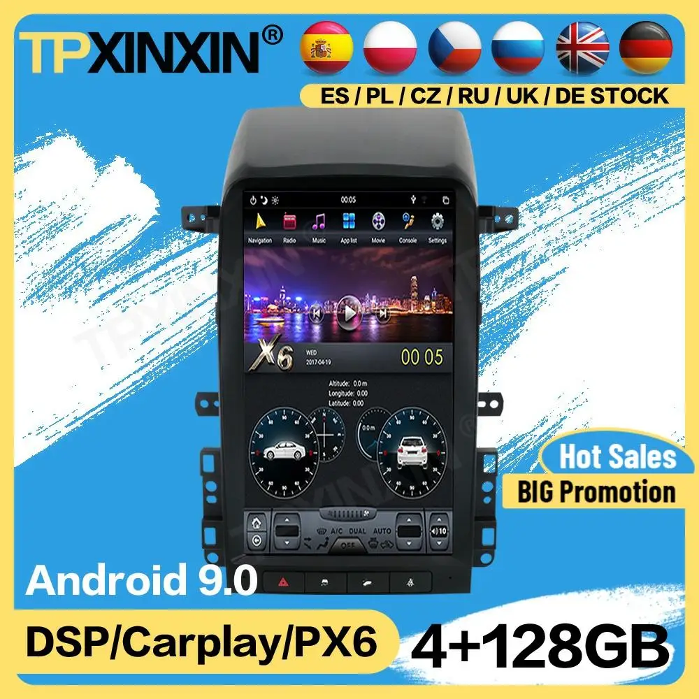 Carplay Tesla 128G радио 2 Din стерео рекордер Android для Chevrolet Captiva 2008 2009 2010 2011 2012 GPS плеер аудио