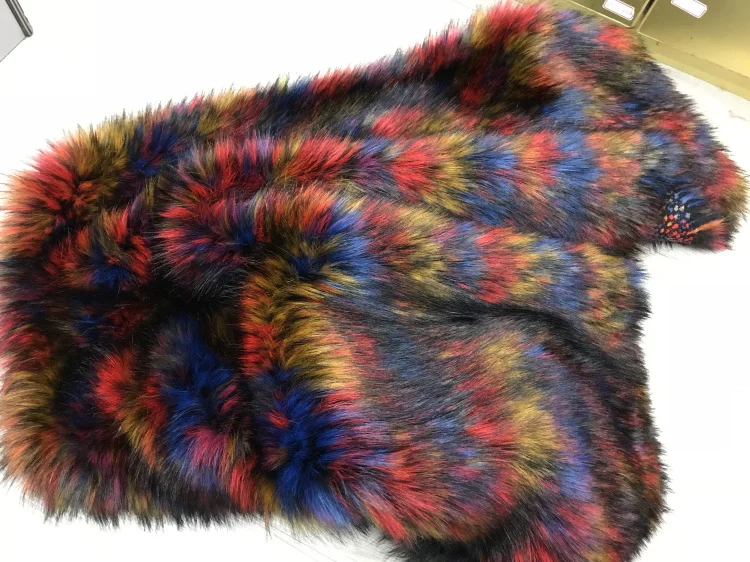 Высококачественный красочный мех лисы толстая плюшевая ткань имитация меха