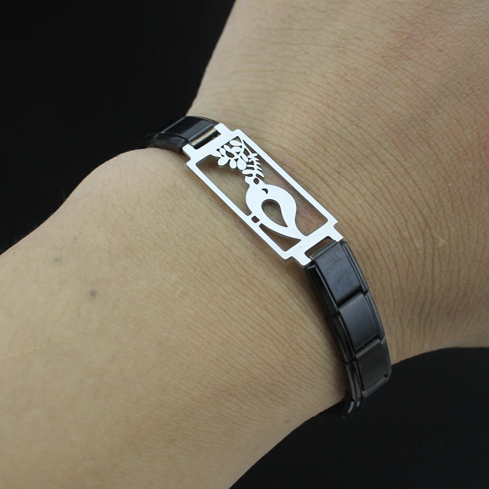 Женский браслет из нержавеющей стали Hapiship очаровательные птицы 9 мм ювелирное