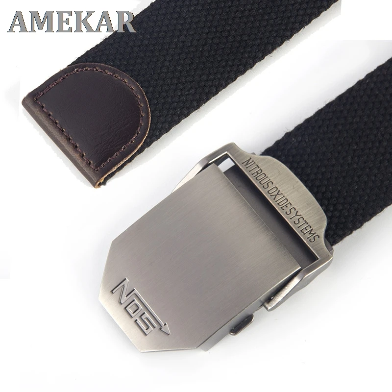 

Canvas Belt 130 140 150 160cm Alloy Metal Buckle Jeans Belts for Men Women Army Military Tactical Belts Male Waist Strap