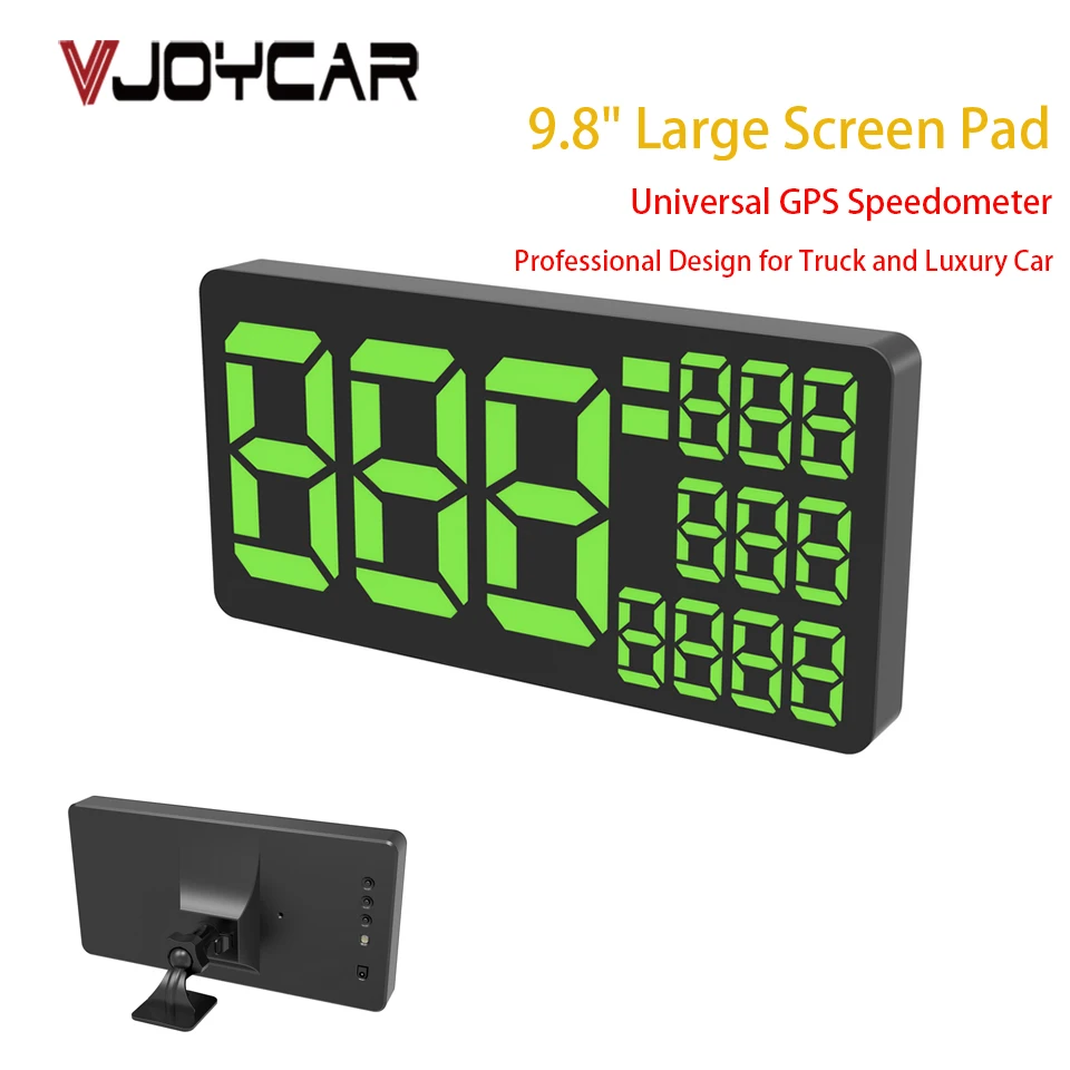 Hud Pad Head Up Display 9.8 inch Largest Screen Universal for Trucks Car Smart Gauge GPS Digital Speedometer Over-speed Alarm