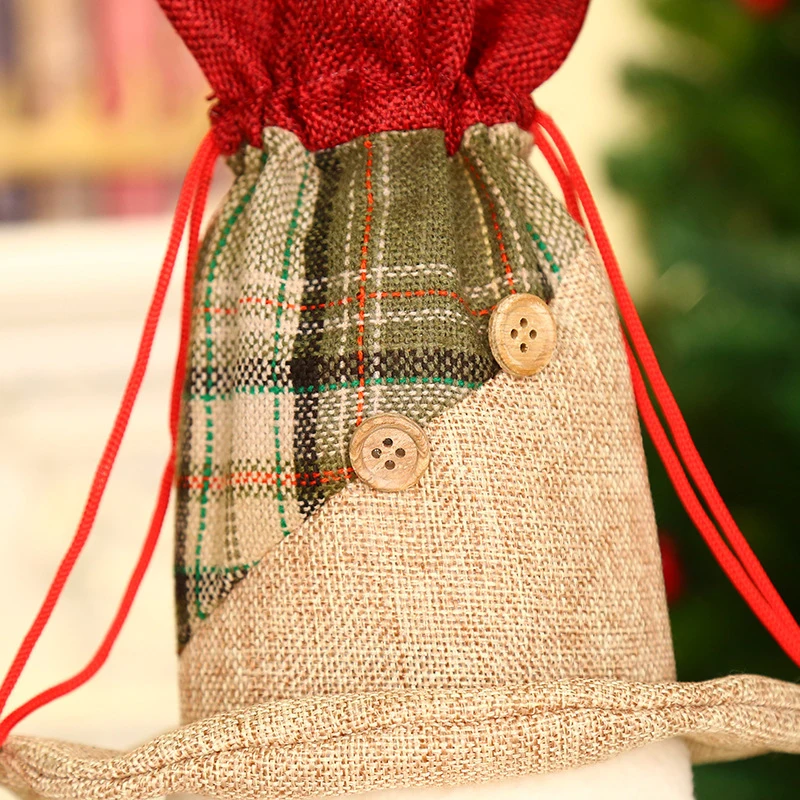 Санта-Клаус Подарочная сумка для бутылки вина Рождественский Новогодний Декор