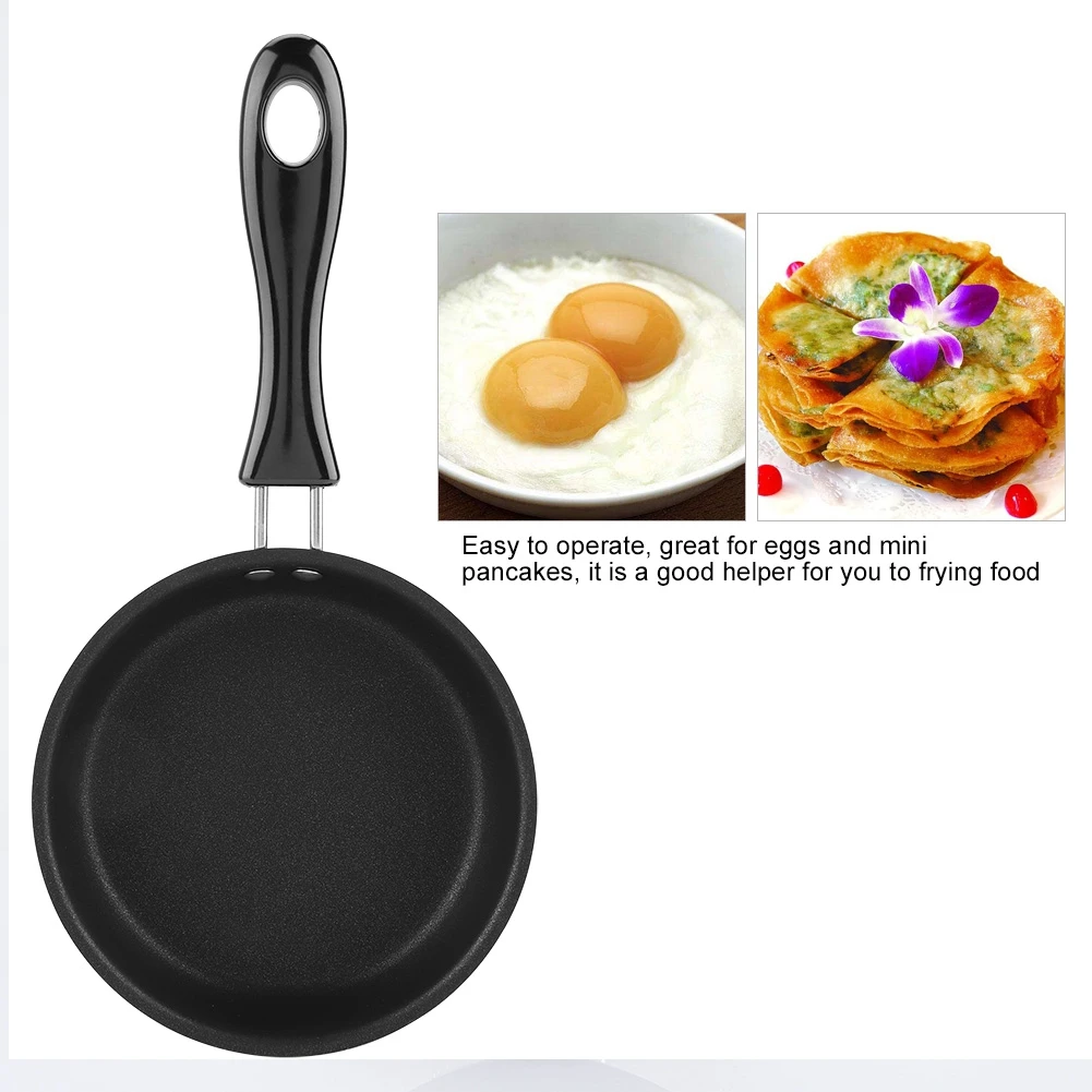

1PC Mini Fried Eggs Pan Dupont Coating Saucepan Household Frying Pan Non-Stick Flat Egg Pancake Omelette Steak Roasting Pan