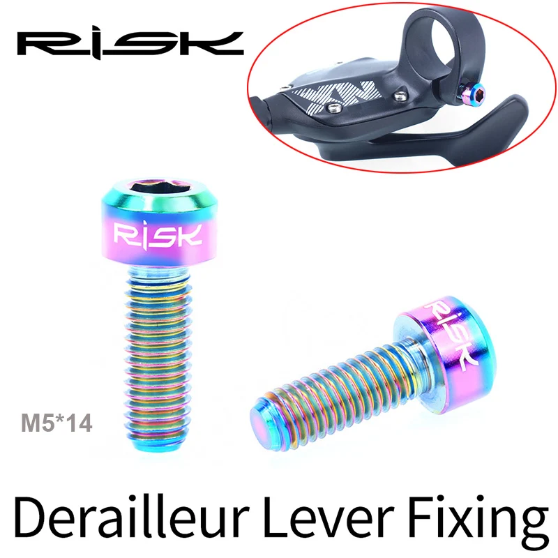 RISK 2 шт. M5 * 14 рычаг переключения передач фиксирующие Болты MTB дорожный велосипед Gr5