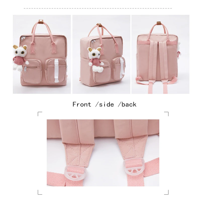 

New Nylon Waterproof Schoolbag Female Middle School Students College Students Backpack Large-capacity Leisure Travel Backpack