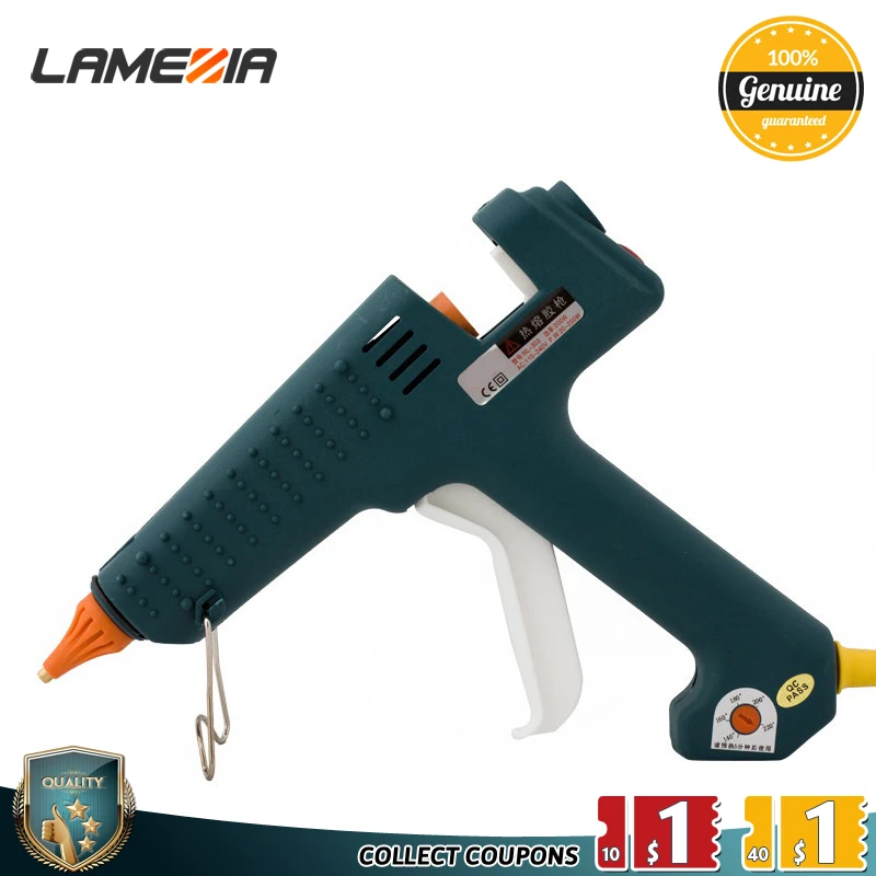 

Профессиональный клеевой пистолет LAMEZIA 250 Вт 100-240 В, ремесла с регулируемой температурой, набор инструментов для ремонта